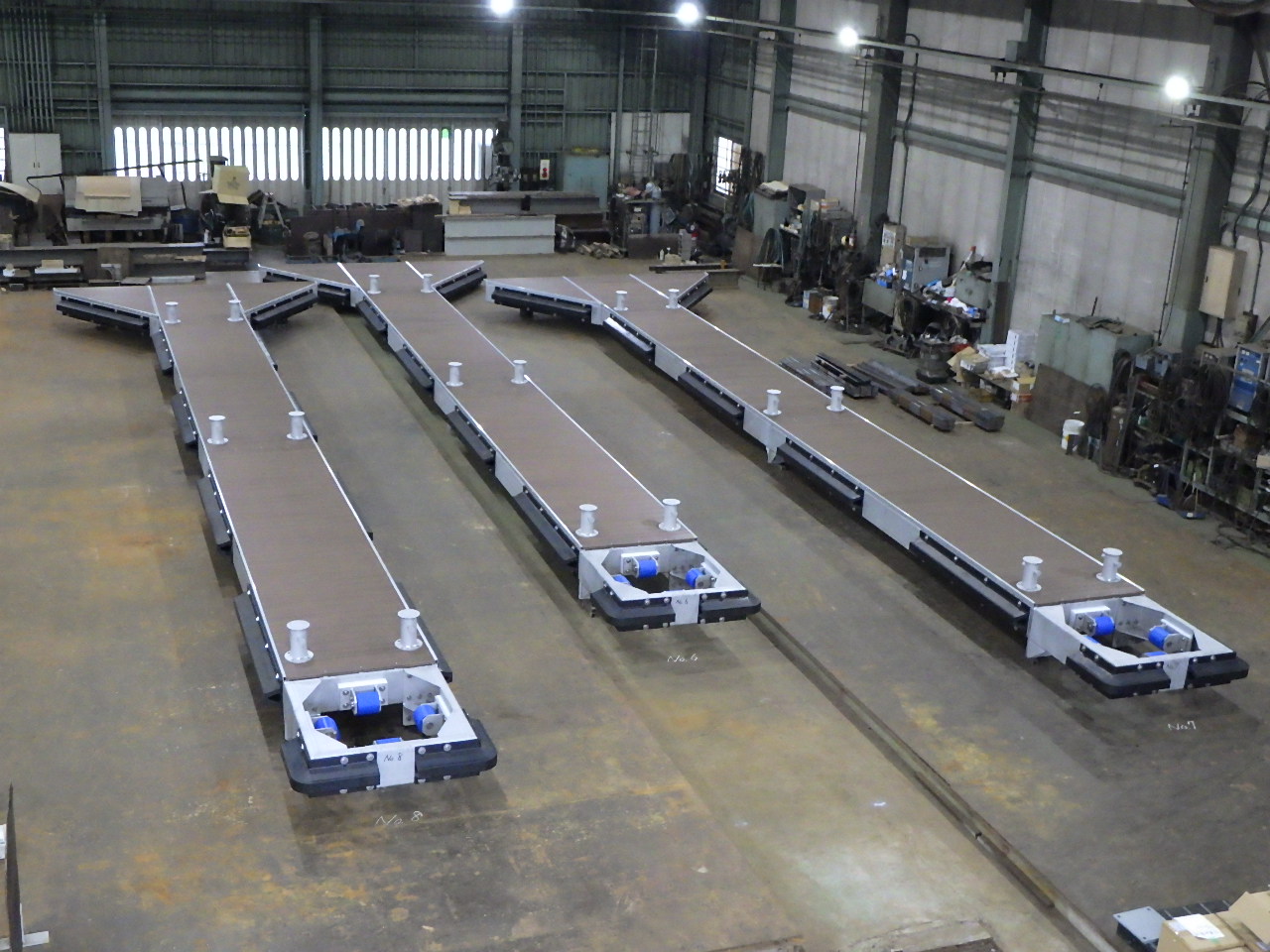 桟橋 渡久地漁港浮桟橋 1.3m×15m ゼニヤ海洋サービス(株)殿 – 田尻鉄工